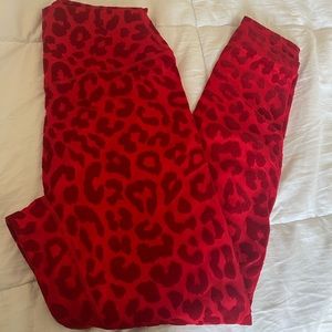 Balance Athletica Kingdom 2.0 red cheetah leggings
